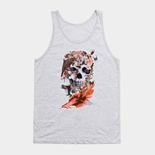 Butterfly birds and floral sugar Skull Tank Top